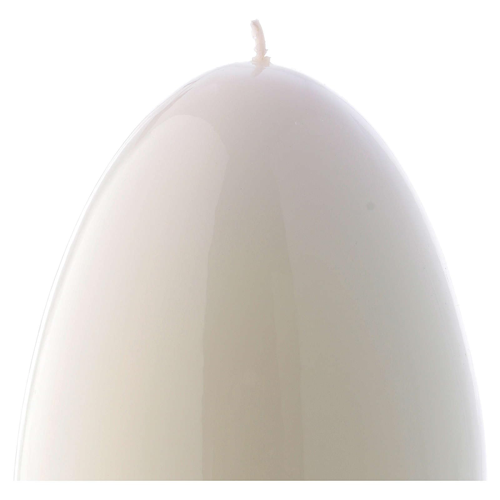 Holyart Velas, cirios, velones: Vela blanca Lúcida Huevo Lacre d. 140 mm