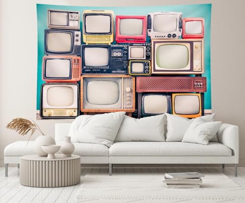 Fondo Retro TV de 7x5 pies con soporte de televisión miniatura 4