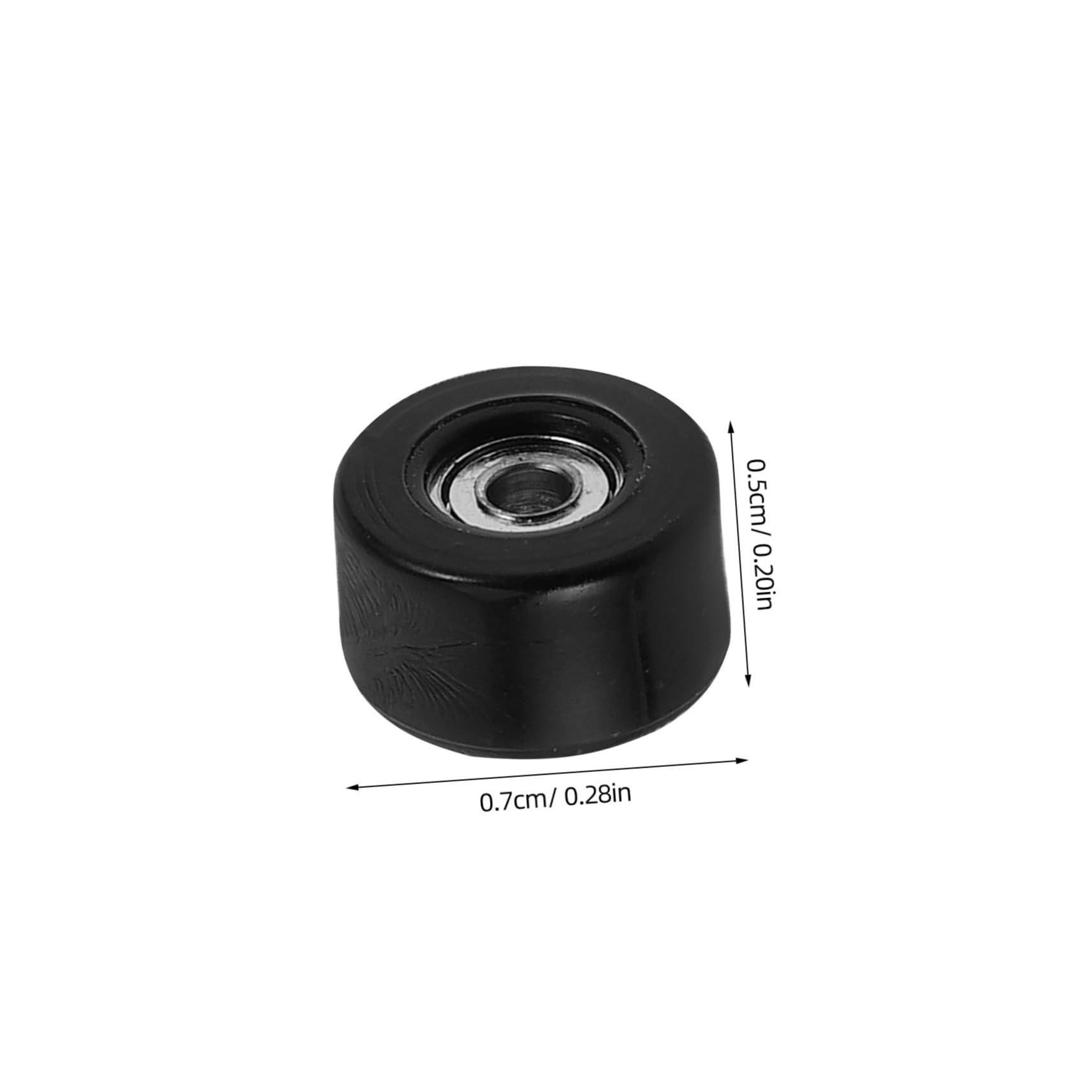 NAMOARLY 4pcs High-Speed Bearing Finger Skateboard Wheels Sturdy Mini Wheel for Skateboarding Black Easy Replacement