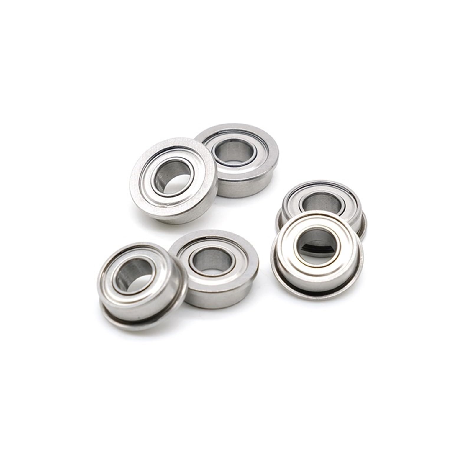 Rodamiento de bolas de cerámica híbrido con brida SMF105ZZ, 5 * 10 * 4mm (2 uds), rodamientos de bolas con bridas de acero inoxidable con doble blindaje