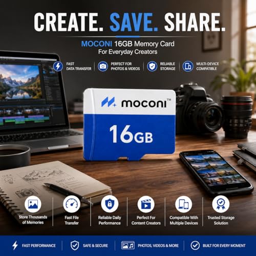 Image of 16GB Memory Card Grade A1 Class 10, Up to 30 Mbps Reading & 60 Mbps Writing Speed with High Performance of Data Transfer (16, GB)