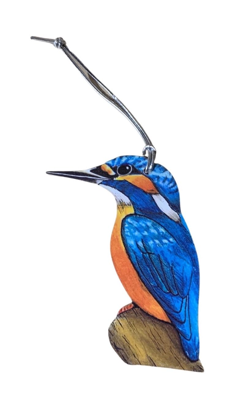Kingfisher Christmas Tree Decoration - Hanging Kingfisher Gift - B17-D