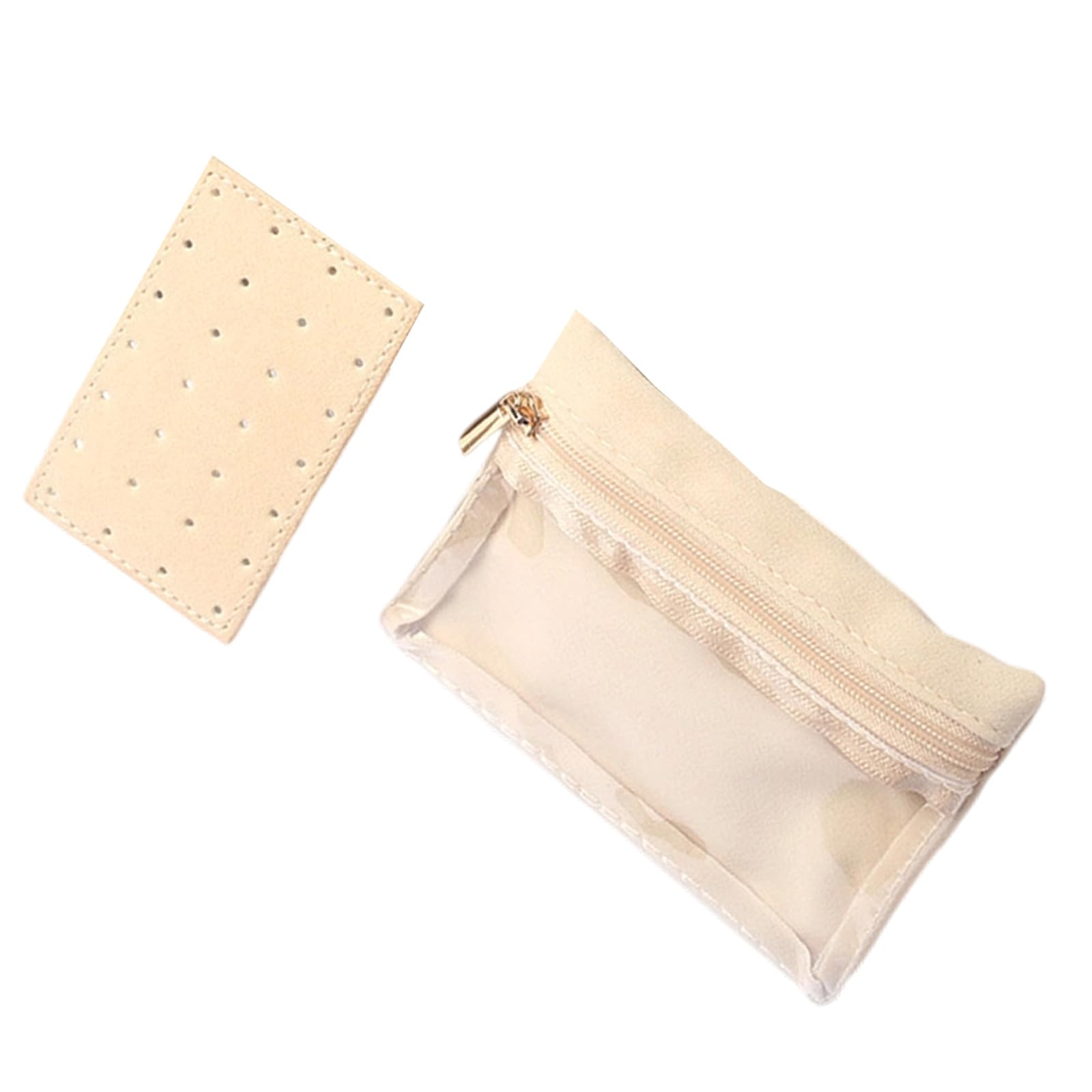 Msioytog Stylish Jewelry Travel Case with Compact Design Faux Suedes Lining and Multiple Storage Sections for Organization PVC Jewelry Pouches