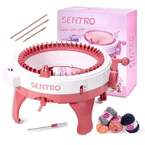 Knitting Machines,Knitting Machine 48 Needles,Intelligent Double-Sided Rotary Circular Knitting Looms & Boards with Row Counter,Suitable for Adult/Child DIY Knitting Gloves,Scarves,hat(48S)