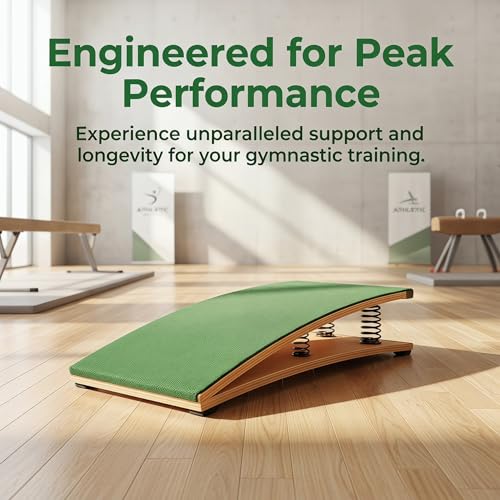 Heavy Duty Spring Board per l'allenamento di voltatura della ginnastica, 60x120cm superficie antiscivolo, 6 molle d'acciaio, piattaforma di legno durevole per gli atleti della scuola domestica