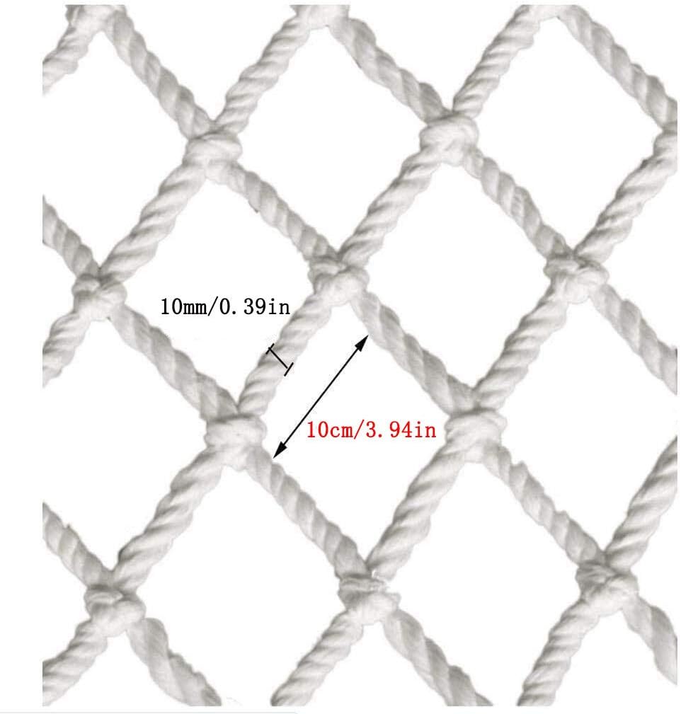 Safety Net,Balcony Banister Stair Protection Fence,Anti-Fall Stair Nets, Child Safety Net Safety Net Climbing NetBalcony Stair Railing NetGarden Net(Size:2x6m(6.6x20ft),Color:Hemp Rope net)