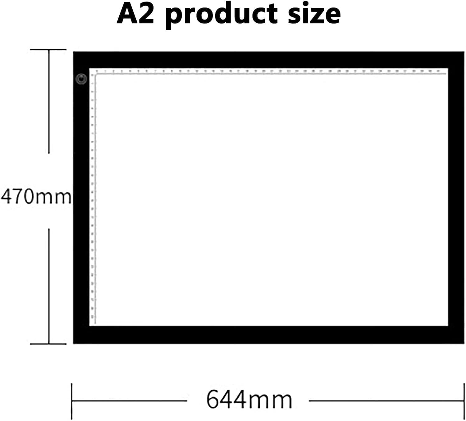 Caja de luz para dibujar, tablero de trazado portátil A1 A2 A3 con panel acrílico, atenuación infinita y función de memoria de brillo para artistas y bocetos