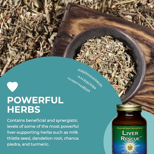 HealthForce SuperFoods Liver Rescue - Natural Liver Cleanse - Liver Health Formula with Milk Thistle & Dandelion Root - Gluten-Free & Vegan - 120 Capsules - Image 6