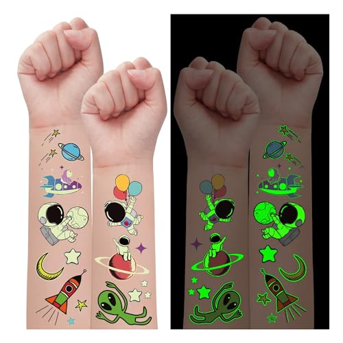 THINGSSOL© Tatuajes temporales niños |30 hojas Tattoo Regalitos cumpleaños invitados niños | Regalos Cumpleaños niños | Tatuajes niños | Unicornios Dinosaurios Astronautas Coches Otros|Tamaño S M L