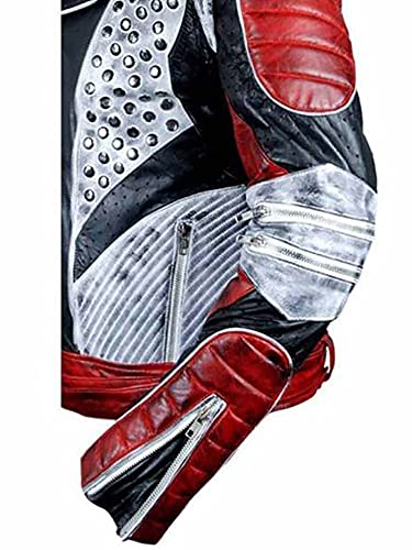 Mens Descendants 2 Cameron Boyce Carlos Classic Party Wear Gothic Style Genuine Cowhide Leather Jacket2