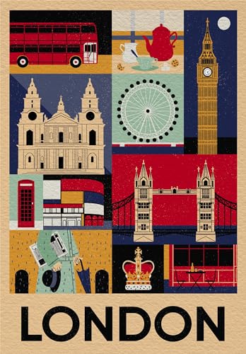 Clementoni London Puzzle 1000 Teile Erwachsene - England Puzzle Erwachsene in 70 x 50 cm - Puzzle Erwachsene anspruchsvoll von Clementoni… – Ansicht 2