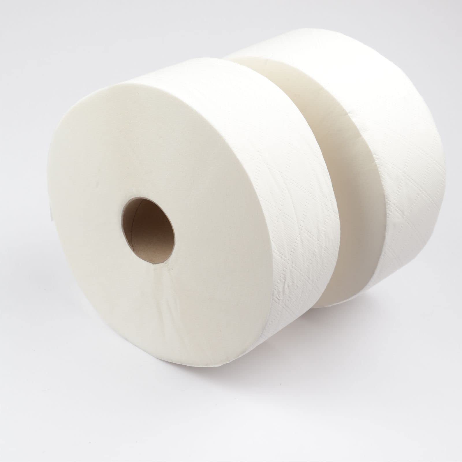 6 Rollen Toiletten - Jumborolle 2-lagig (Kern Ø 60 mm), hochweiß, geprägt, perforiert Toilettenpapier Jumbo Rolle Toilettenpapierrolle Klopapierrollen WC Papier Klopapier Toiletten-Jumborolle