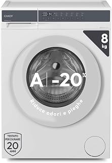 Candy Easy Pro Lavatrice 8 Kg, 1200 Giri, Classe A-20%, Bianca