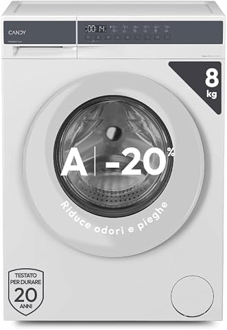 Candy Easy Pro Lavatrice 8 Kg, 1200 Giri, Classe A-20%, Bianca