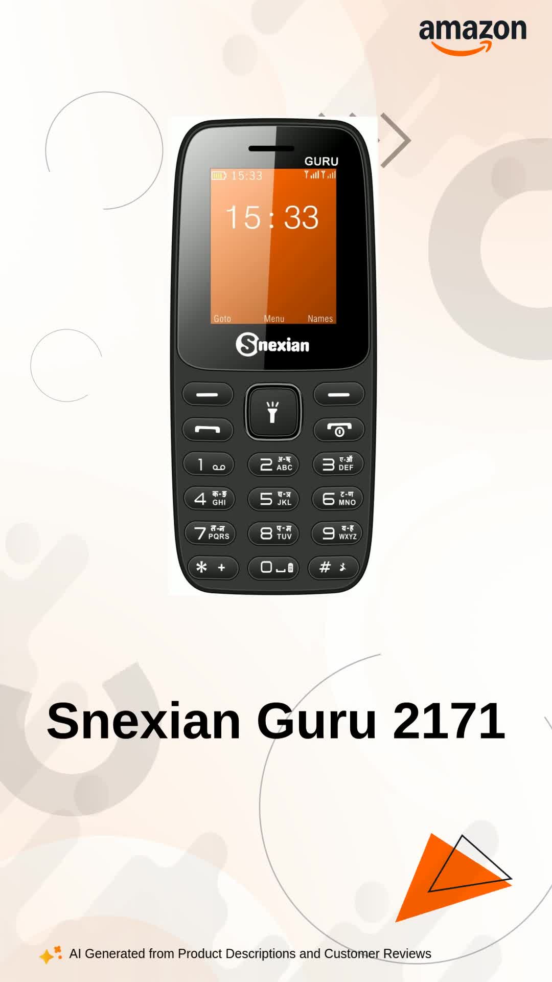 Snexian All-New Guru 2171 Dual Sim |Keypad Mobile| with 1.8
