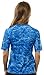 Aqua Design Rash Guard for Women Swim Shirt Short Sleeve Rashguard UV Protection: Royal Ripple: Size 2XL