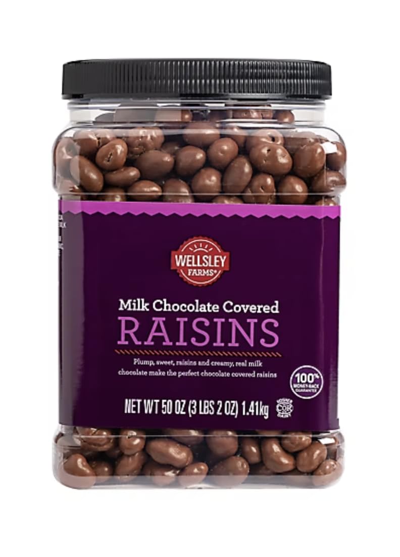 Wellsley Farms Milk Chocolate Covered Raisins, 50 oz.