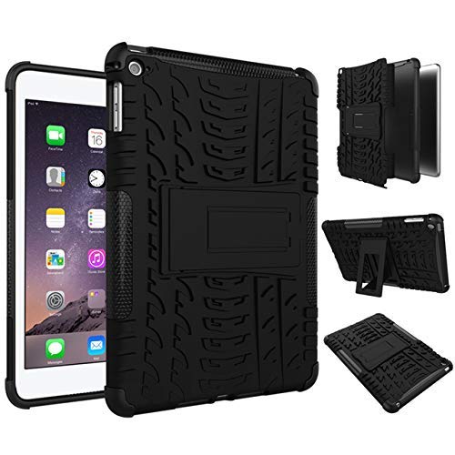 Image of MoreFit Hybrid Armor Back Cover Case with Kickstand Wheel Pattern for Apple iPad Mini (2019)