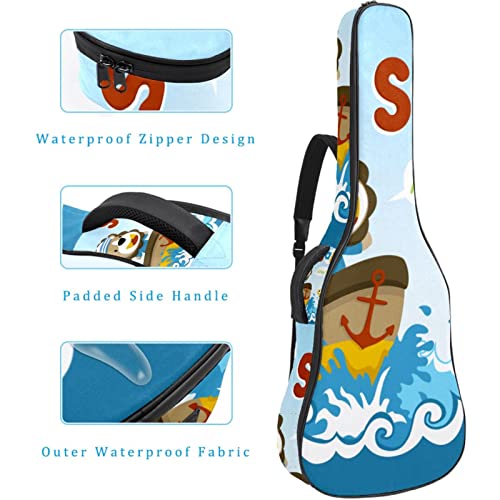 Housse de transport rembourrée imperméable Oxford avec bandoulière réglable Motif lion sur bateau - Les Beatles, Paul McCartney, John Lennon, RIngo Starr, George Harrison Housse de transport rembourrée imperméable Oxford avec bandoulière réglable Motif lion sur bateau – Image 5