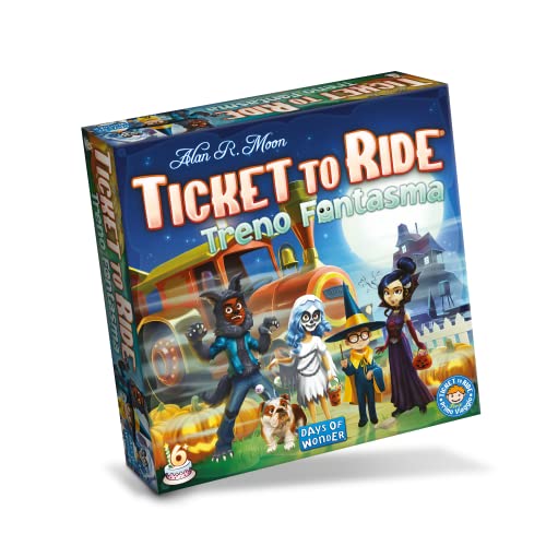 Asmodee - Ticket to Ride: Tren Fantasma - Juego de Mesa para niños y familias - Completo con Mapa, vagones, Cartas y entradas - 2-4 Jugadores, 6+ años, 15-30 Minutos, edición en Italiano