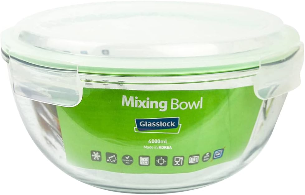 GLASSLOCK MBCB400, 4000ml, Tempered Glas Bowl Microwave Safe
