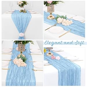 8 Pack Baby Blue Cheesecloth Table Runners 20x120 Inch Gauze Table Runner 10FT Easter Cheese Cloth Table Runner Rustic Sheer Runner for Wedding Baby Shower Birthday Party Table Decor 8 Pack Baby Blue Cheesecloth Table Runners 20×120 Inch Gauze Table Runner 10FT Easter Cheese Cloth Table Runner Rustic Sheer Runner for Wedding Baby Shower Birthday Party Table Decor