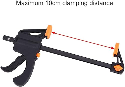 Miniatura 8 de 4 abrazaderas de barra en forma de F, abrazaderas de barra F de 4 pulgadas, agarre de clip, liberación rápida de trinquete para carpintería, kit de