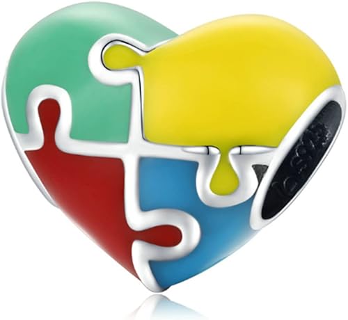 Abalorio de plata de ley 925 con diseño de corazón y piedra natal familiar con dije de corazón para pulsera Pandora