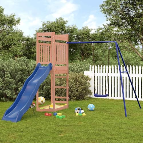 Backyard Playset Slide for Kids, Outdoor Wood Swing Set, Playground Equipment, Garden Toys, Sets, Play