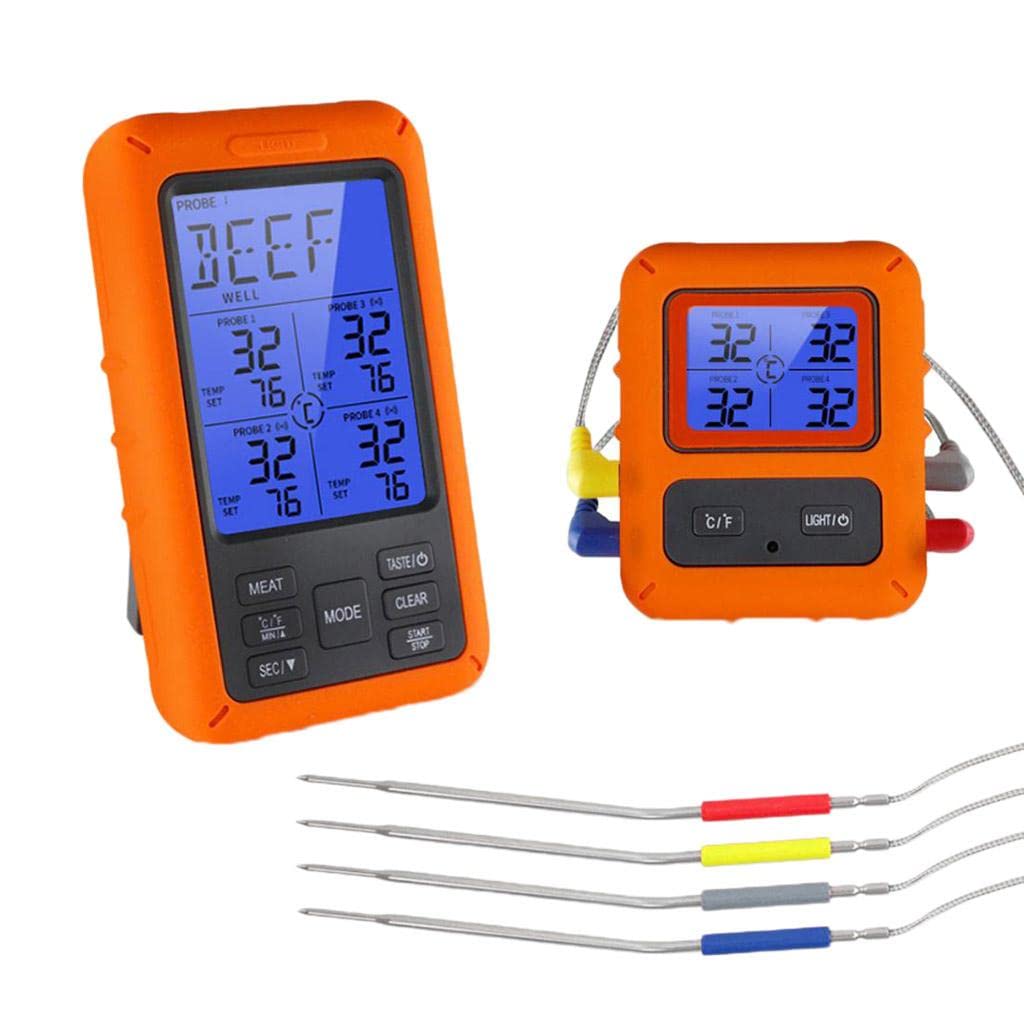 Drahtlose Fleisch Food Thermometer Küche Kochen Temperaturfühler BBQ Gauge