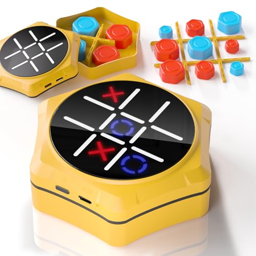 Tic Tac Toe Handheld Game Bolt : VORQXIN Digital Electronic Brain Teaser - 5 in1 Portable Mini Console Mute Function Travel Games for Car Ride,Unique Gift for Boys Girls and Adults