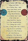 Cosrkee Retro Tin Sign Metal Poster Viking Prayer, Thirteenth Warrior, Lo There Do I See My Father Vintage Garage Decor Wall Decor For Bars Restaurants Cafe Club Plaque Man Cave Wall 5.5x8 Inch
