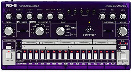 Behringer RHYTHM DESIGNER RD-6-GP Analog Drum Machine with 8 Drum Sounds, 64 Step Sequencer and...