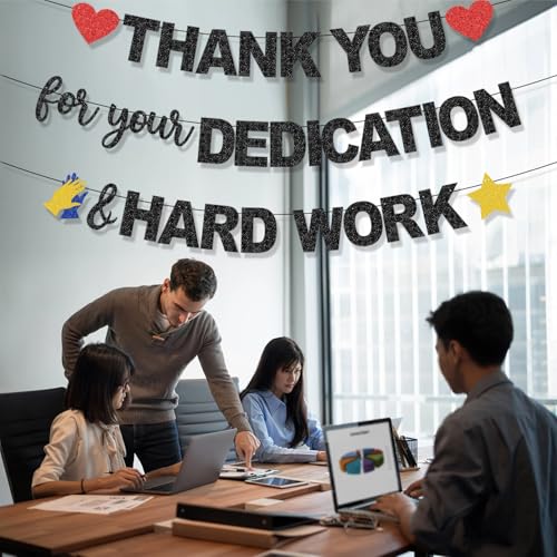 Image of We Appreciate You Thank You for All You Do Banner, Thank You for You Dedication Hard Work Appreciation Party Decorations for Teacher Employee Staff Doctors Nurse Volunteer Soldier, Appreciation Week Office Party Decorations