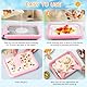 Eisplatte Eis Rolls zum Eis Machen DIY, Ice Cream Machine Rolls Maker mit 2 Spateln, Kleine DIY Eisrollen-Maschine Gelato Eis Rollmaschine für Kinder Familie (Rosa)