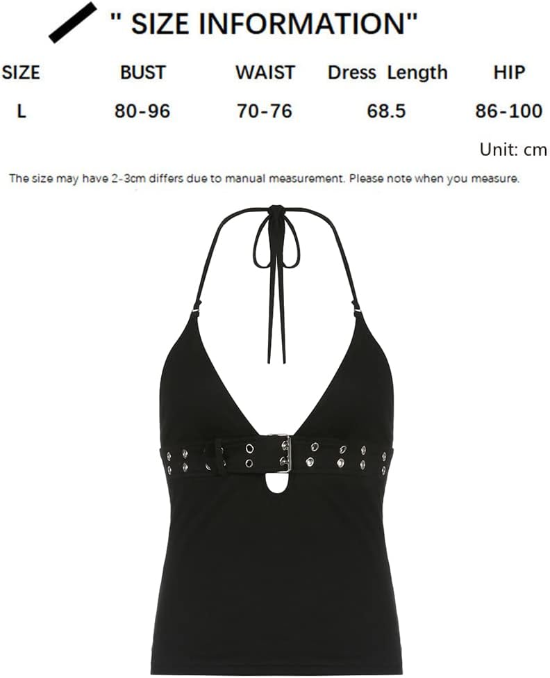 Women's Sexy Halter Tank Top Cami Top Sleeveless Deep V Neck Crop Top Tie Up Backless Cami Camisole Tube Top Bustier Clubwear - Image 5