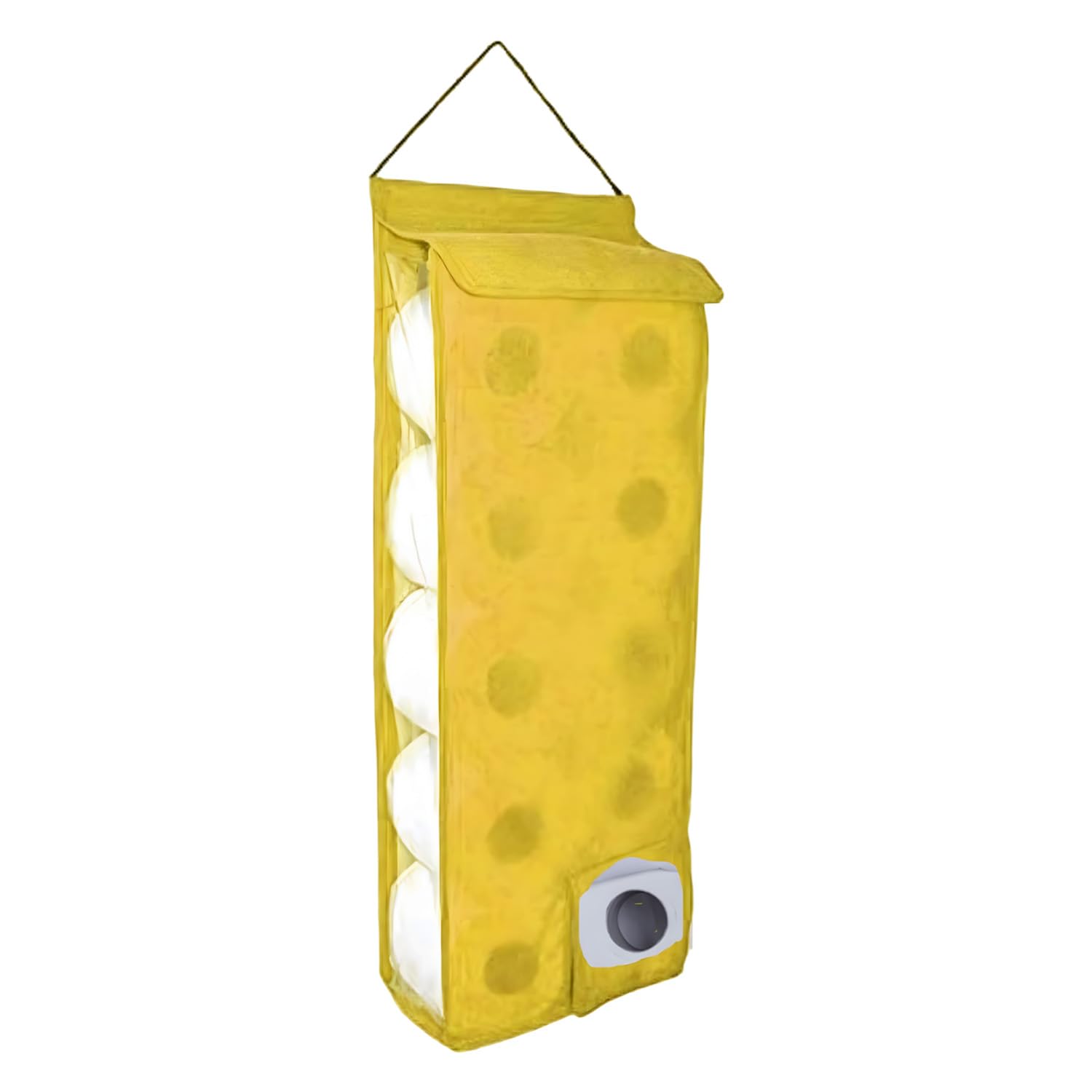 YNR Hanging Toilet Roll Holder โ Wall Mounted Storage Dispenser Holds 10 Roll, Fabric Toilet Roll Storage, Bathroom Toilet Roll Holder & Wall Mounted Toilet Roll Storage | (Cream)
