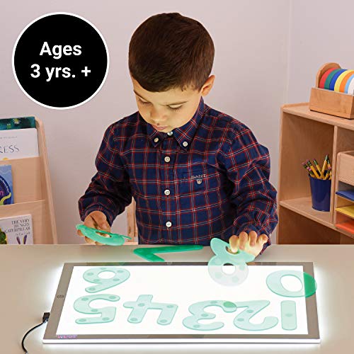 Constructive Playthings Ultra Bright Led Light Panel, Interactive Flat Panel Light Fixture On Light Pad, Drawing Pad With Led Light, Led Light Box Pad Art Supplies For Classroom, Set Of 1, Gray #TOP7