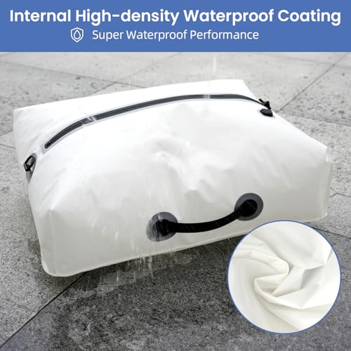 Image of BAGAIL TPU Vacuum Bag for Travel, Reusable Compression Bag with IPX8 Waterproof Zipper, Save Space for Suitcase, Backpack and Carry on (White, Large, No Pump)