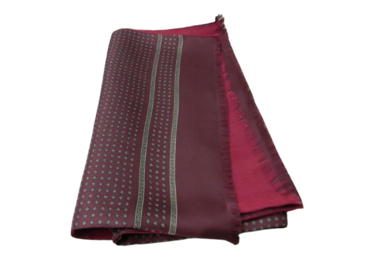 Avantgarde - Sciarpa lana seta uomo made in italy silk wool seide rosso bordeaux bianco