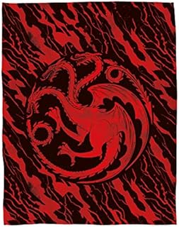 Game of Thrones House of the Dragon Official Licensed Throw, Super Soft Blanket, Perfect For the Bedroom or Sofa, Limited Edition Merchandise and Printed in the UK