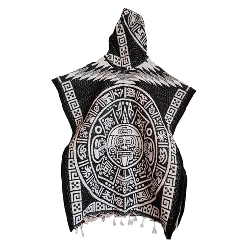 Mexican Handmade Children's Gaban Poncho With Hat3