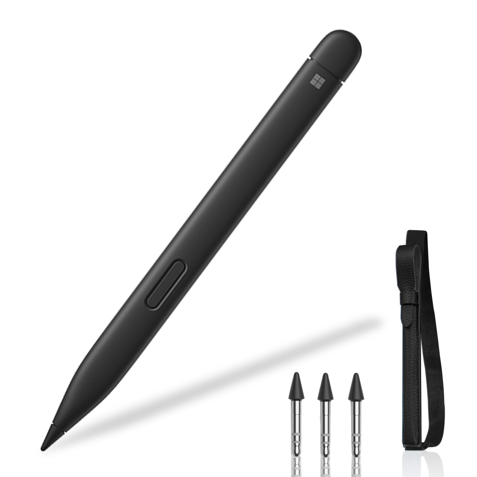 Surface Slim Pen 2 Matte - Bluetooth 5.0 Connectivity - 4,096 Points of Pressure Sensitivity - with Slim Pen 3 Tips and Pencil Holder