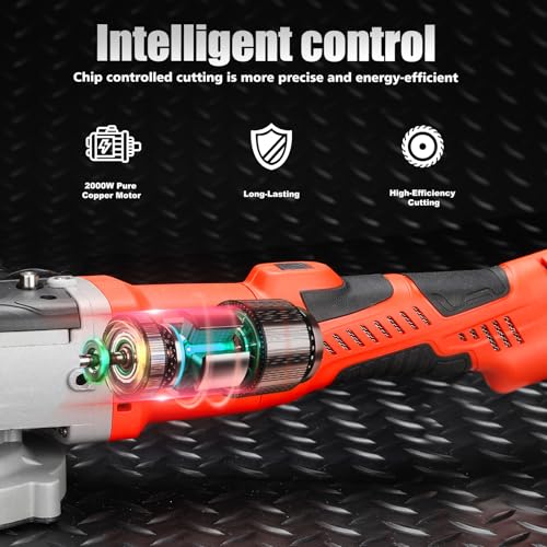 Image of DJBL Electric Rebar Cutter,2100W Powerful Cutting Edge Saw with 110mm Blade | Handheld Cold Cut Crushless Motor Fast Cutting for Multi-material Max Cutting Size 30mm