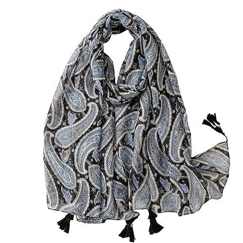 Écharpe femme Flor-27 : châle léger en maille fine pour accessoire de mode