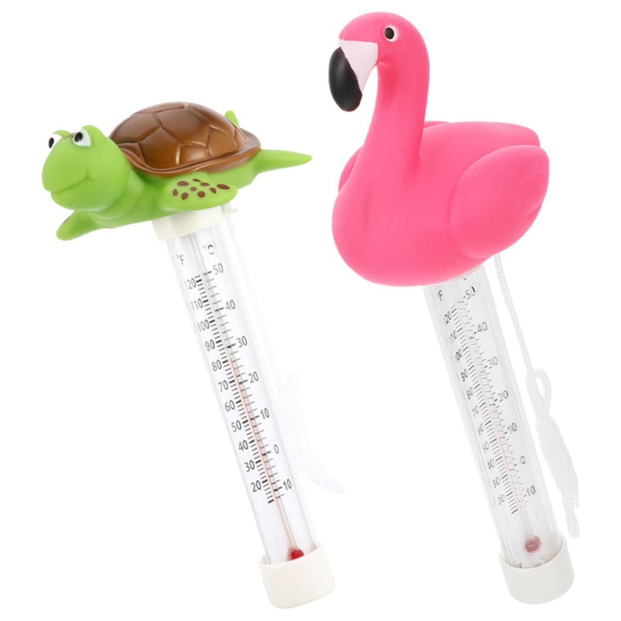 Toyvian 5 Sätze Flamingo -wasserthermometer Spa-thermometer Für Badewannentemperaturanzeige Schwimmender Pool -thermometer Poolthermometer Schwebend Plastik 2 Stück * 5