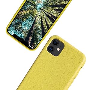 eplanita Eco Mobile Phone Case Compatible with iPhone 11, Plant Fiber, Drop Protection Cover, Durable and Sustainable (for iPhone 11, Yellow)