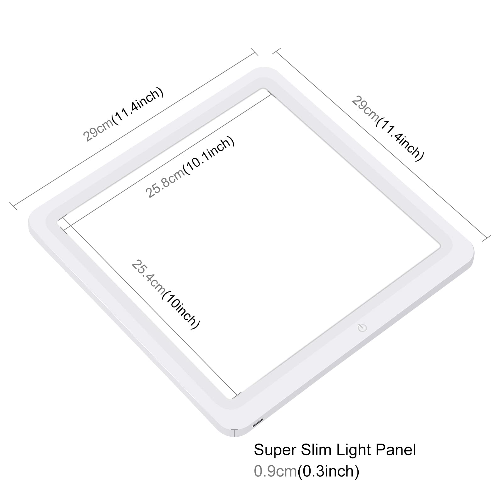 PULUZ 29CM Lampe LED de Lumière sans Ombre pour la Photographie dans la Boîte de Studio Photo, Lumière Inférieure pour Boîte à Bijoux, Cosmétiques