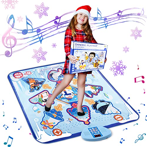 Tapis de Danse pour Filles de 3 à 12 Ans, Tapis de Danse sur Le thème de Noël pour Enfants, Contient 7 Modes et 3 Niveaux de défis, Jouets de Noël Cover