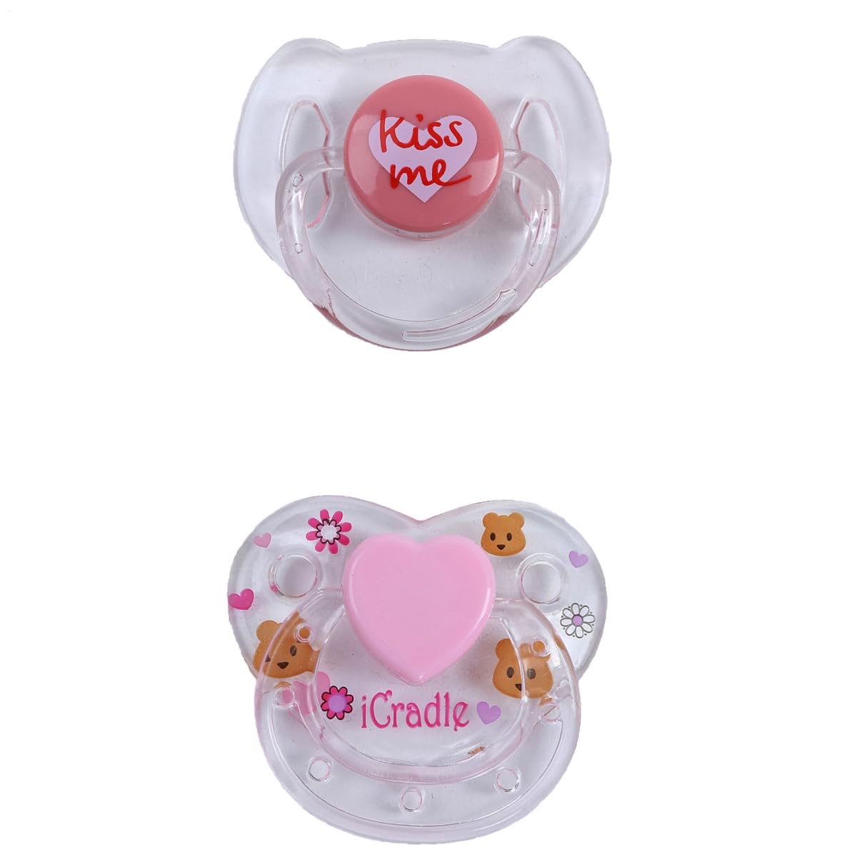 Doll Pacifier for Dolls, 2 Pcs Magnetic Puppet for Reborn Dolls, Reborn Doll Accessories, Magnetic Pacifier Toy, Simulation Kids Born Accessories, Pretend Role Play Toy for Children 3 Years+